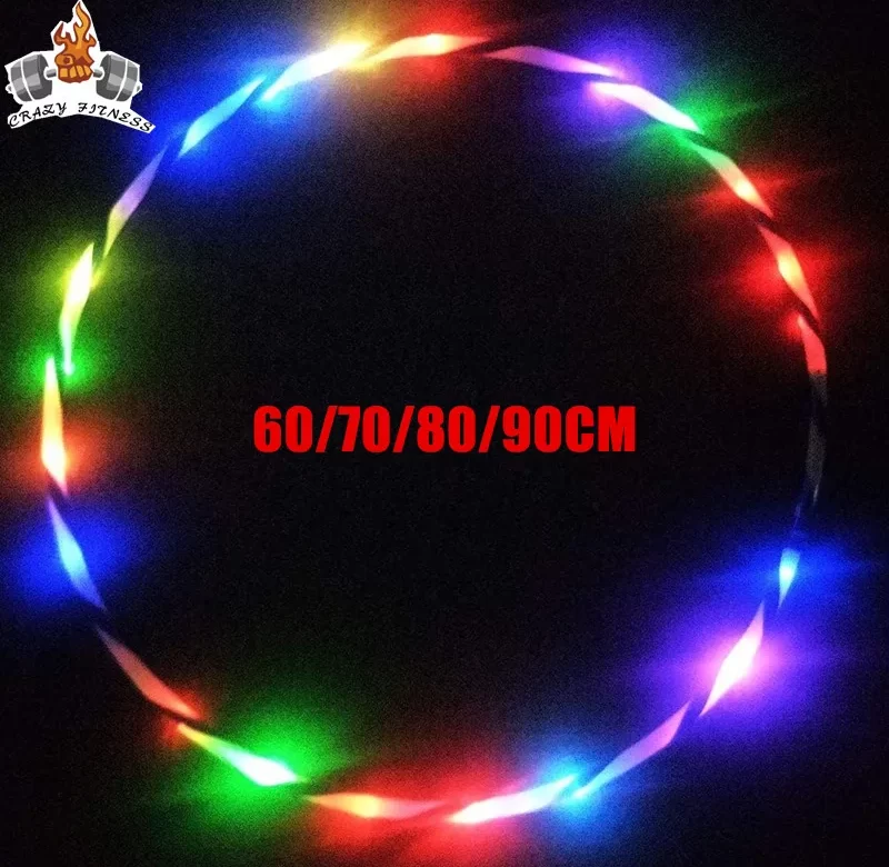 Svítící fitness obruč měnící barvy | sportovní vybavení | cvičební pomůcka
