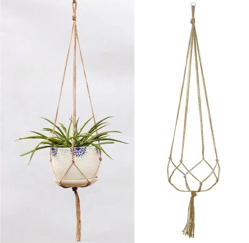 Závěsný macrame košík na květiny | dekorace