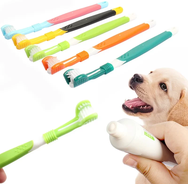 Psí zubní kartáček třístranný | doplněk