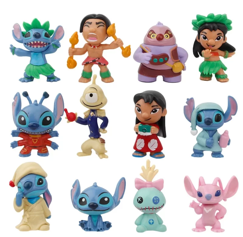 Stitch vinyl figurky 12 ks set | hračka