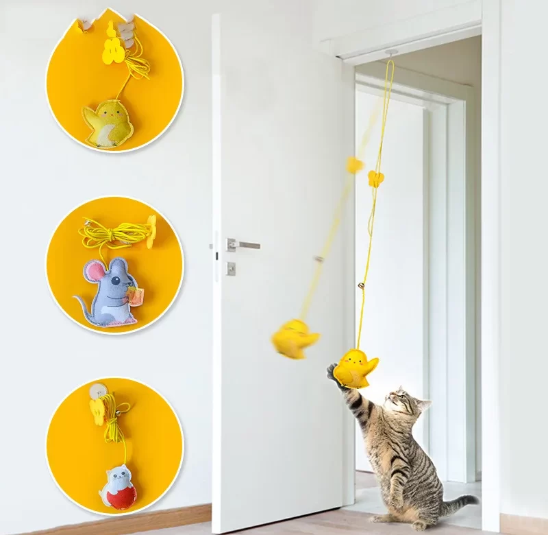 Interaktivní hračka pro kočky s peřím | doplněk