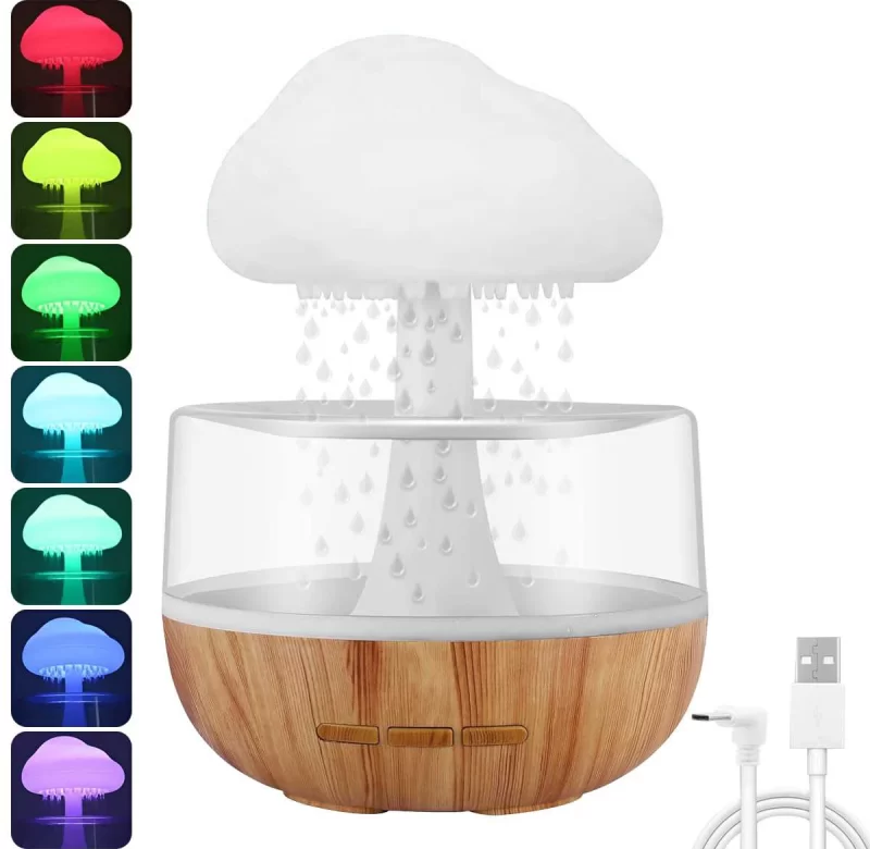 Zvlhčovač vzduchu s barevným světlem | aroma difuzér, noční lampička 3 ks