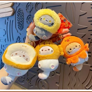 Plyšová kočka nebo kapibara přívěsek na klíče | přívěsek, hračka