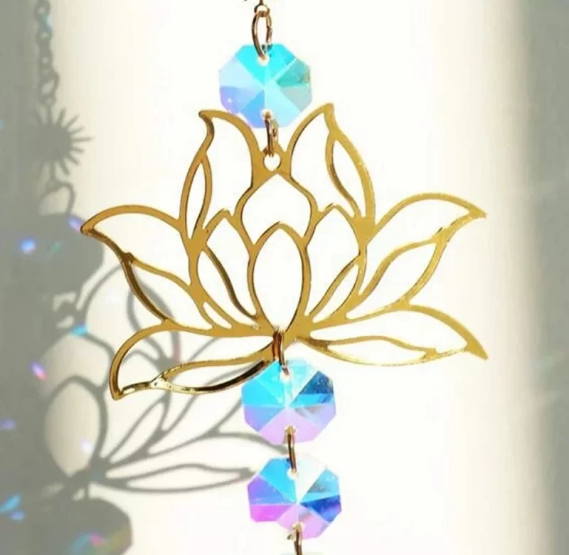 Ametystový lotos závěsná okenní dekorace | dekorace doplněk