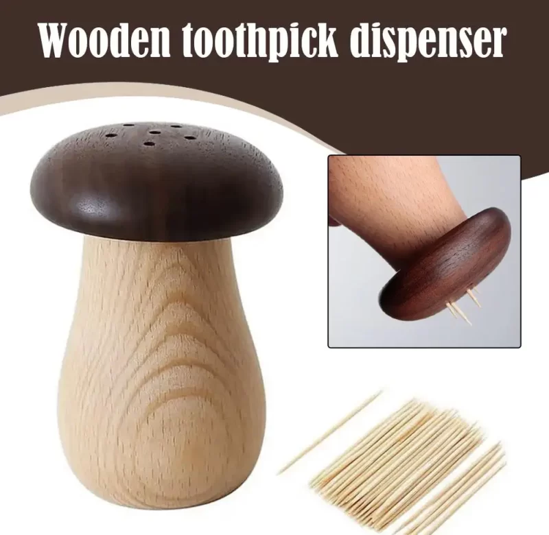 Dřevěný držák párátek z ořechového dřeva | dekorace