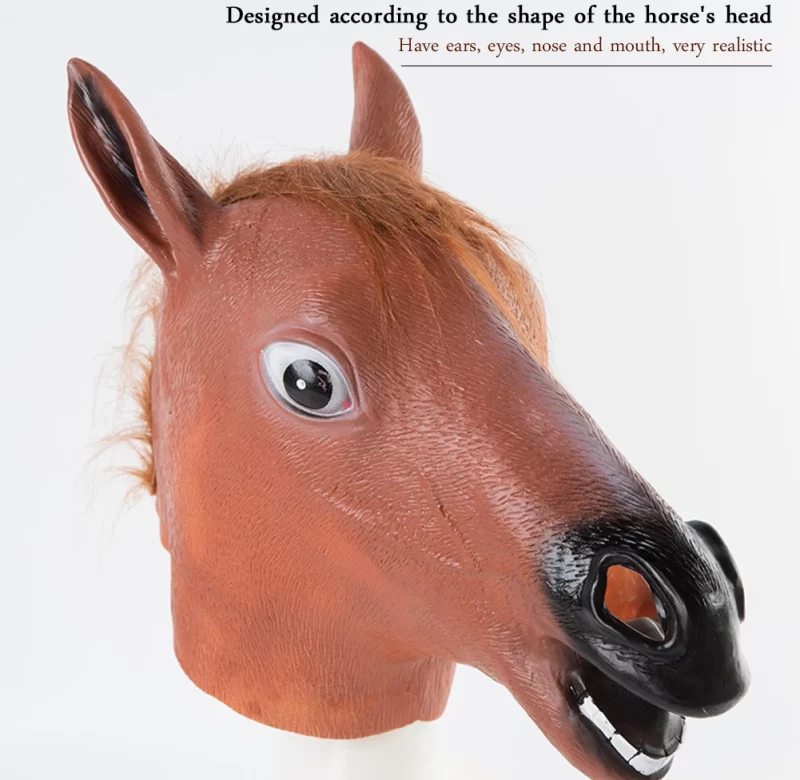 Koňská hlava latexová maska na halloween | maska, kostým