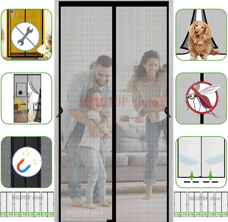 Magnetická síť proti hmyzu na dveře | moskytiéra, clona