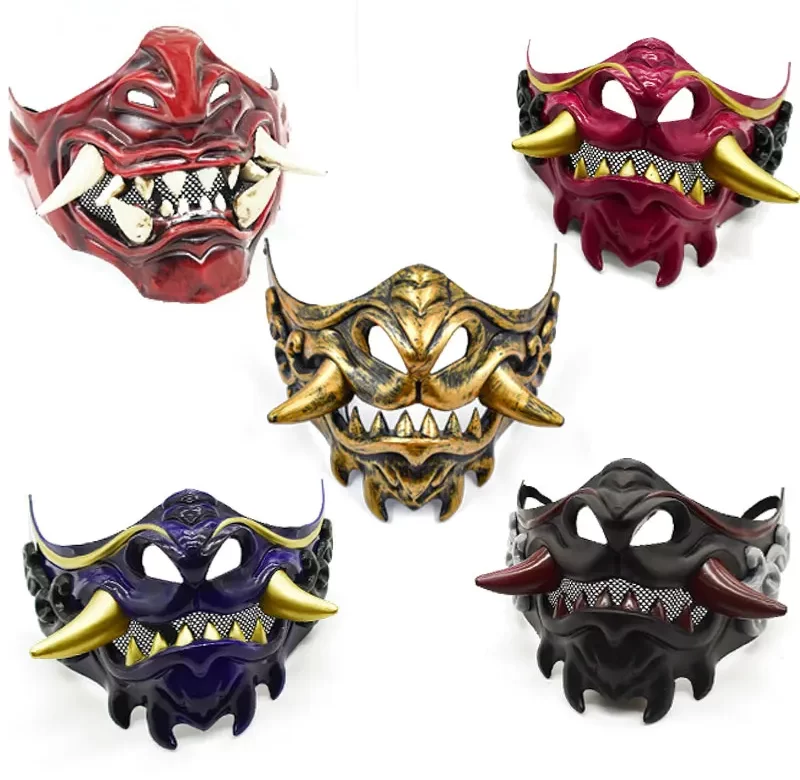 Demon warrior hannya halloween maska | maska cosplay