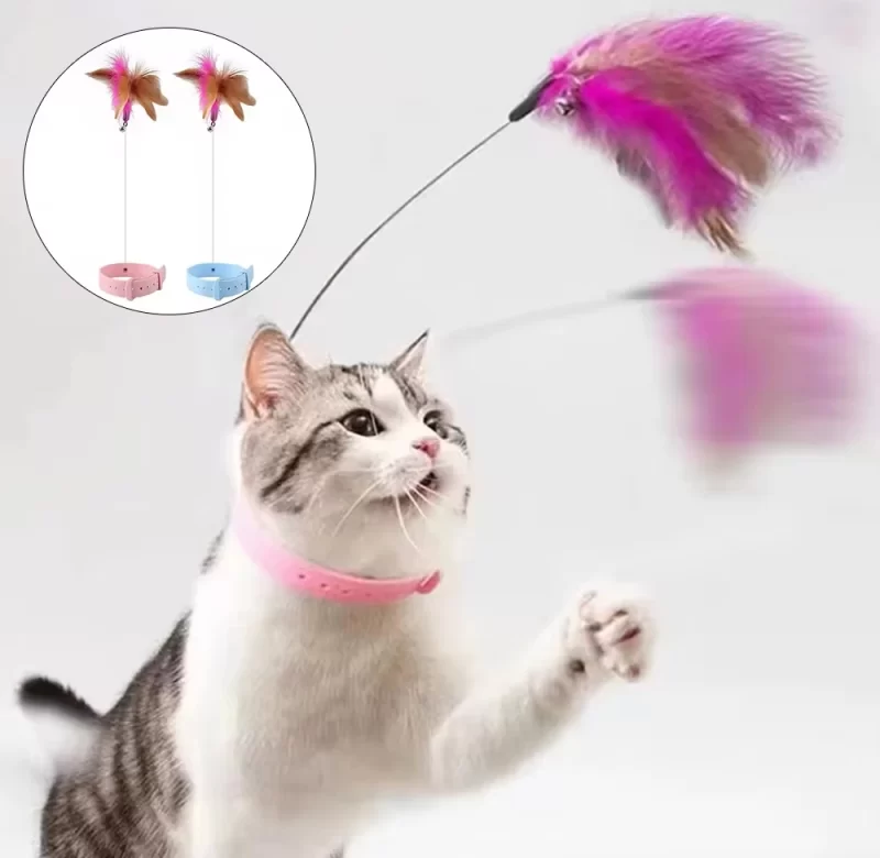 Interaktivní hračka pro kočky s peřím | doplněk
