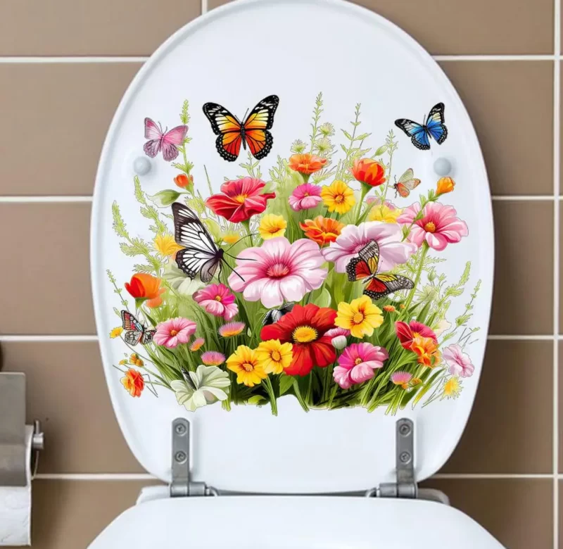 Samolepky na zeď motýlí a květiny | dekorace, nálepky