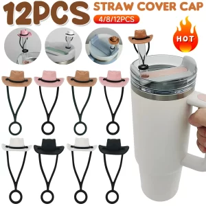 Kovbojský silikonový topper na brčko | čepička, doplněk