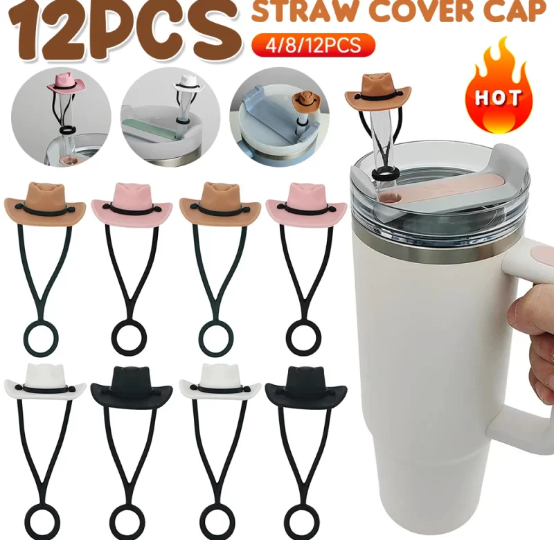 Kovbojský silikonový topper na brčko | čepička, doplněk