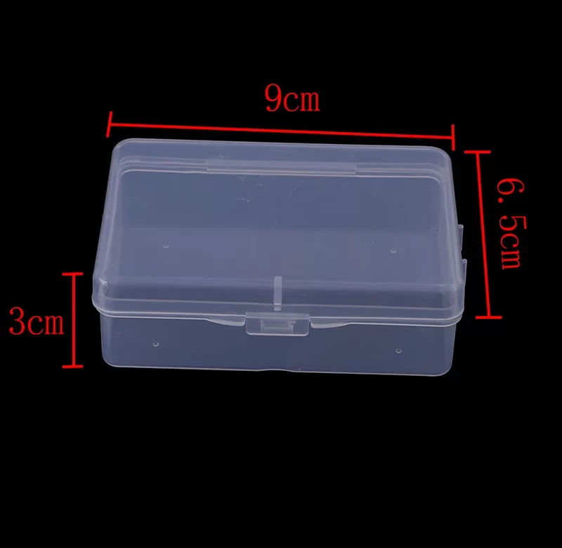 Průhledná plastová krabička na drobnosti 9×6,5×3 cm | úložný box