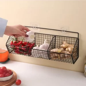 Závěsný úložný košík s háčky | organizér