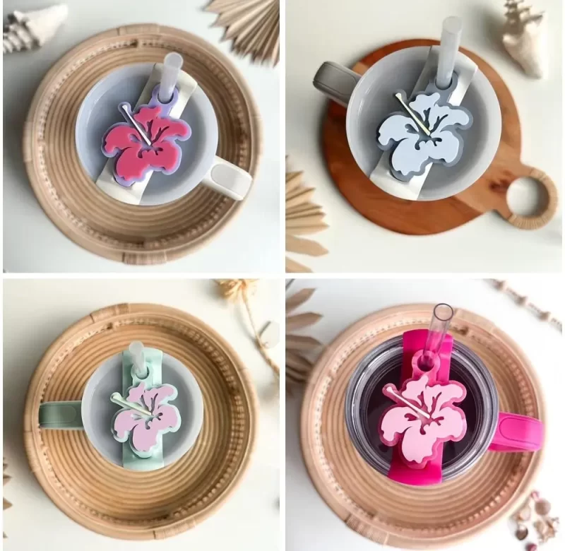 Květinový štítek na hrnek stanley | dekorace