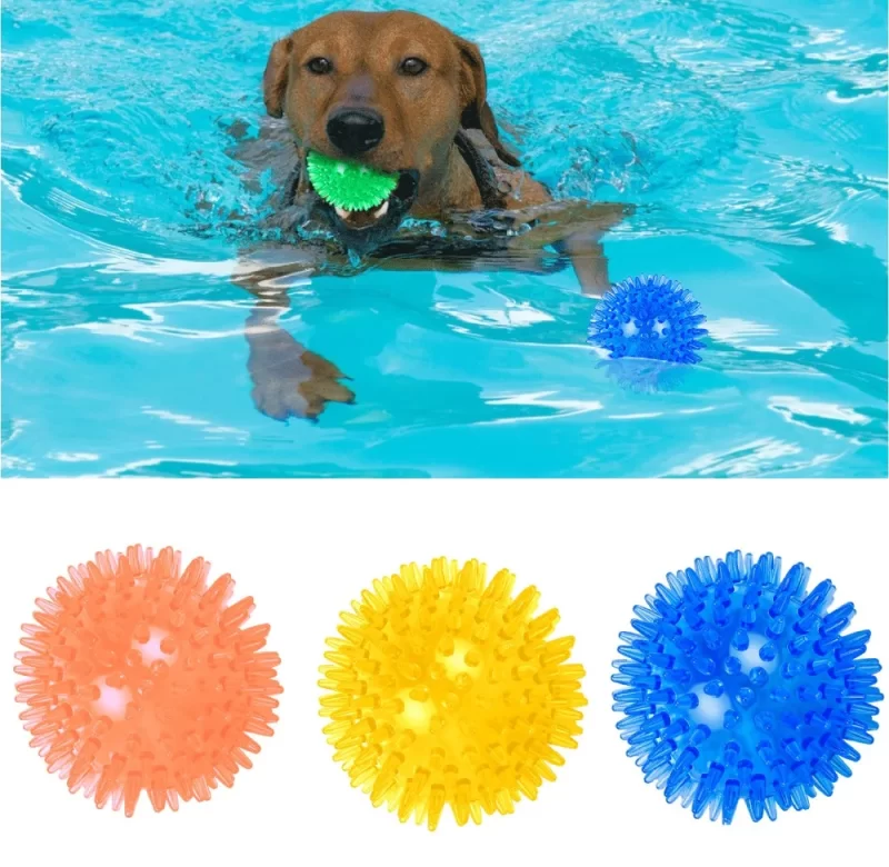 Pískací gumový míček pro psy a kočky | hračka