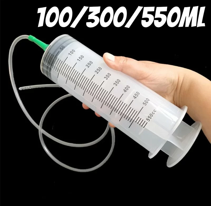 Velká stříkačka s hadicí 100–550 ml | stříkačka, pumpa