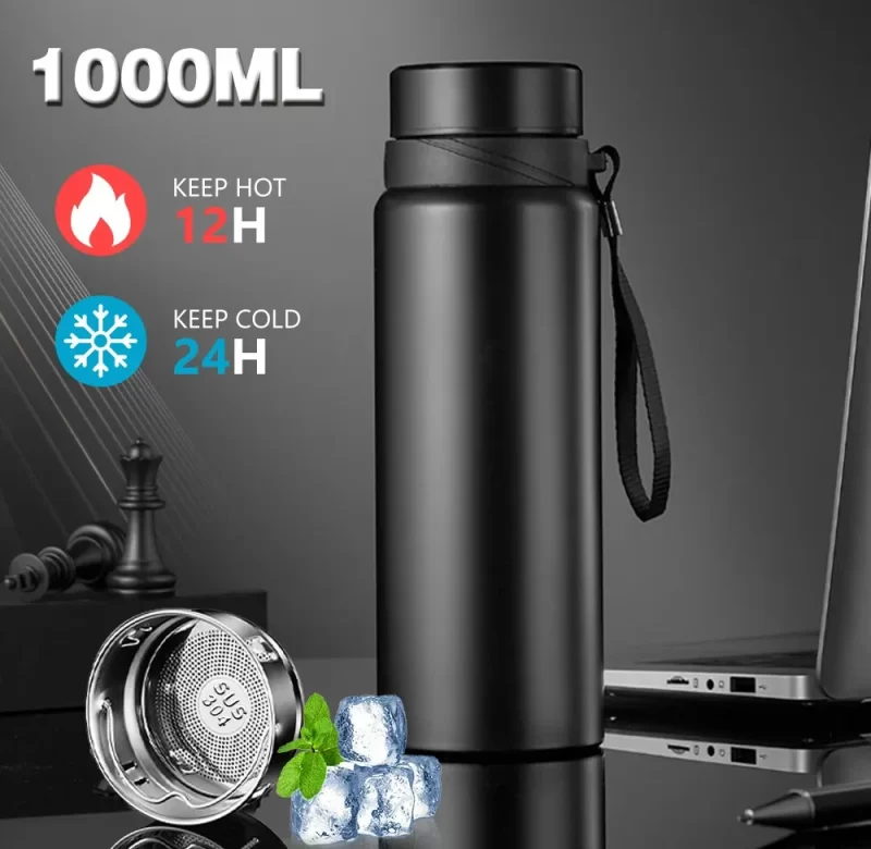 Nerezová termoska 1l na vodu čaj kávu | termoska, láhev