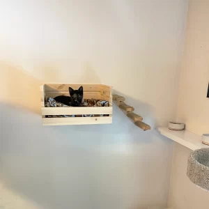 Kočičí škrabadlo houpačka na zeď | odpočívadlo