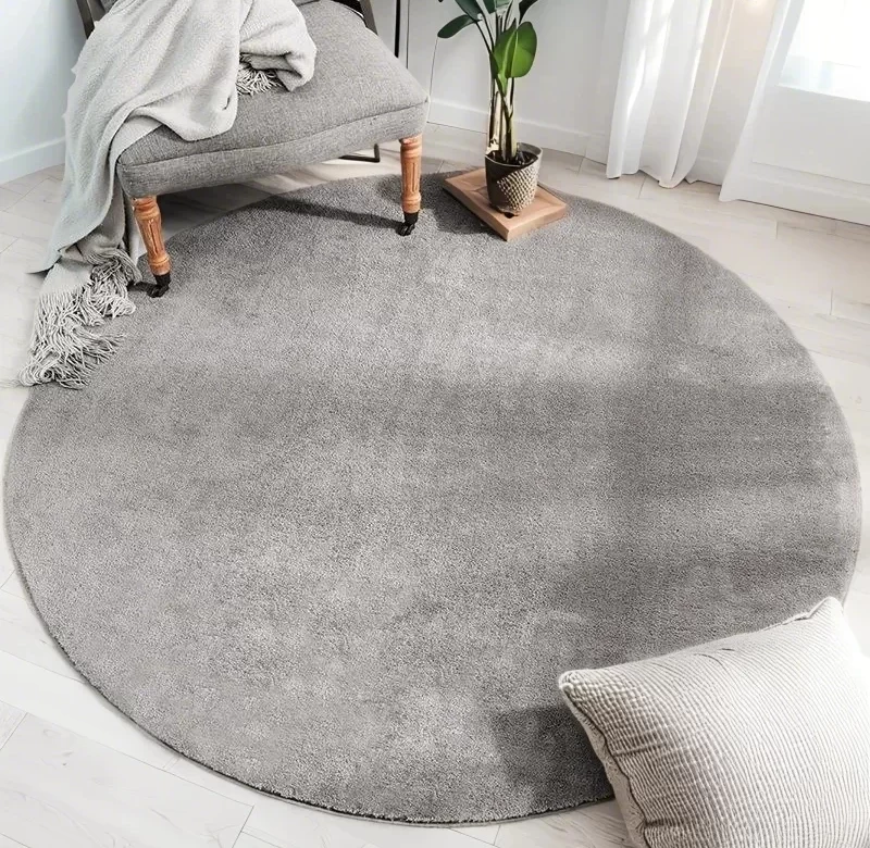 Kulatý plyšový koberec | bytové doplňky