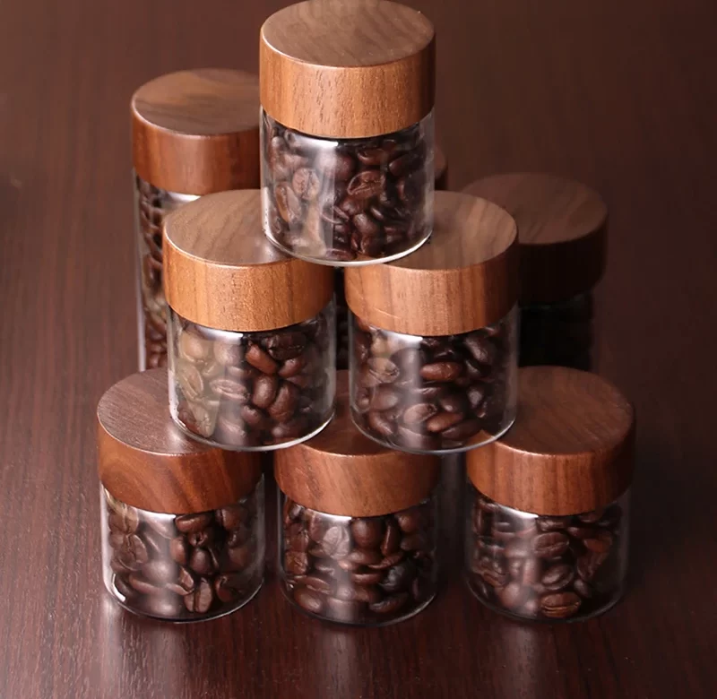 Skleněná dóza na kávu vzduchotěsná | dóza, nádoba