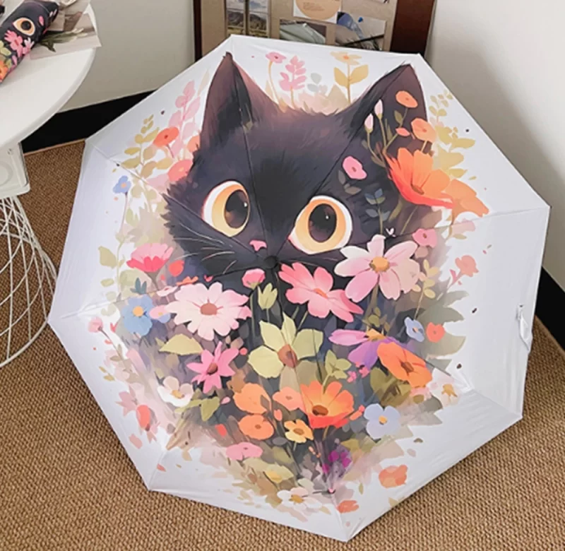 Dámský skládací automatický deštník | doplněk