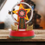 Vánoční hudební kolotoč svítící dekorace | hudební skříňka, vánoční dekorace