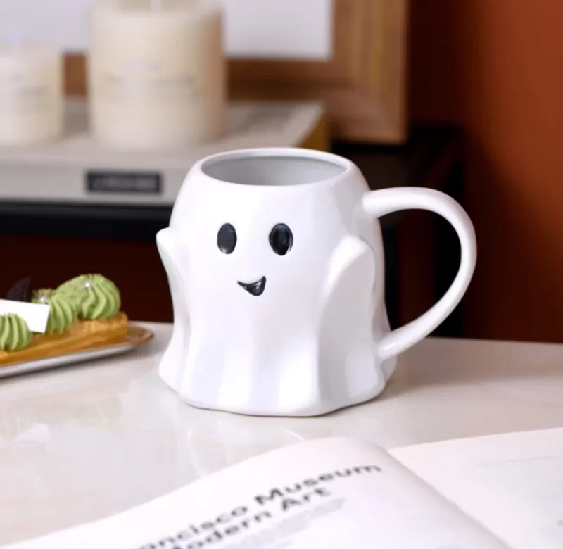 Halloweenský roztomilý keramický hrnek vtipný design | hrnek, šálek