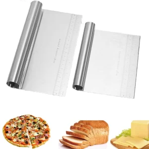 Nerezový kráječ těsta a cukrářská stěrka | stěrka, kráječ