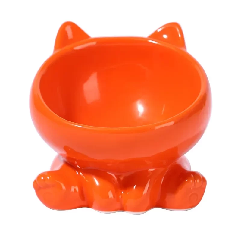 Keramická vyvýšená miska pro kočky | miska, krmítko