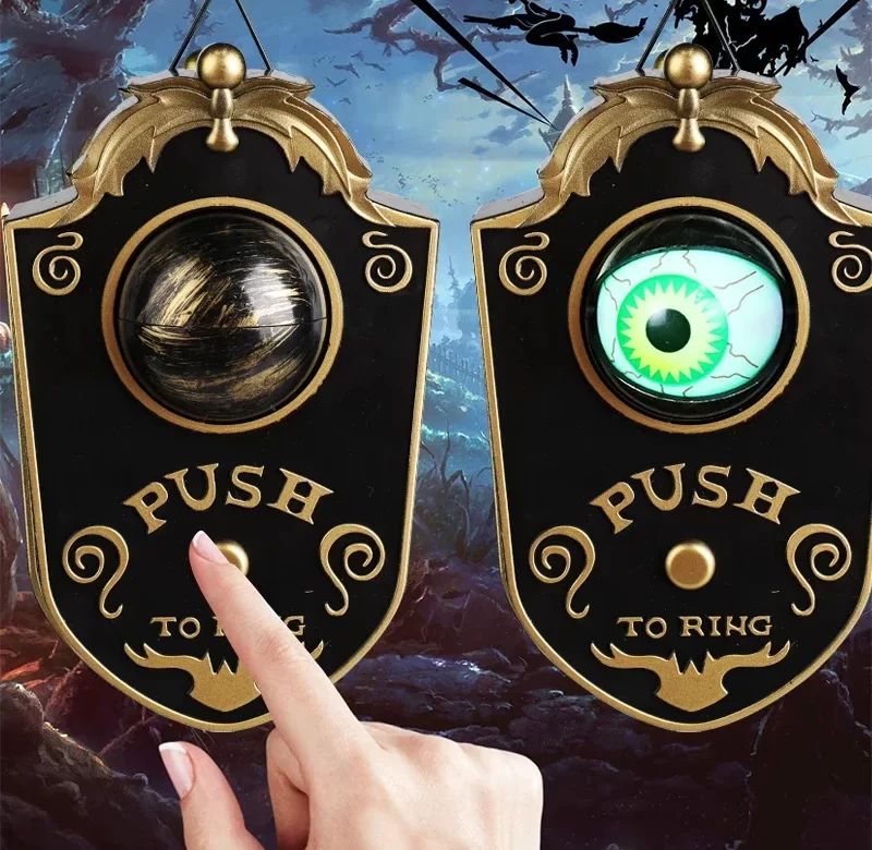 Halloween svítící strašidelný zvonek s okem | halloween dekorace, elektrický zvonek
