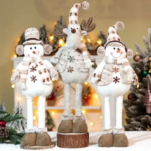 Vánoční sněhulák teleskopická panenka dekorace | dekorace, panenka