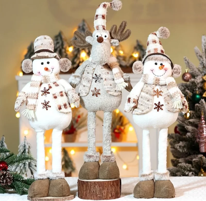 Vánoční sněhulák teleskopická panenka dekorace | dekorace, panenka