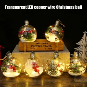 Vánoční svítící koule s led drátkem | dekorace | ozdoba