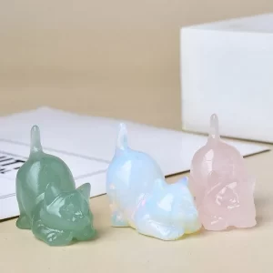 Kočičí soška z přírodního kamene | dekorace | figurka