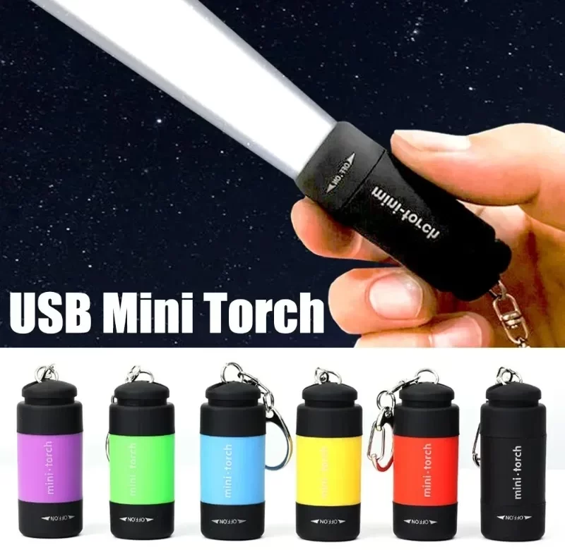 Mini led kapesní svítilna usb nabíjecí | svítilna baterka
