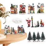 Vánoční vesnice mini figurky LED | dekorace, ozdoby