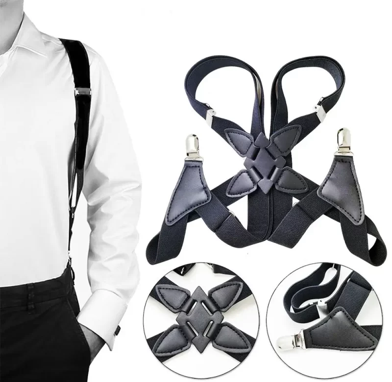 Elegantní nastavitelné pánské šle s klipy | doplněk