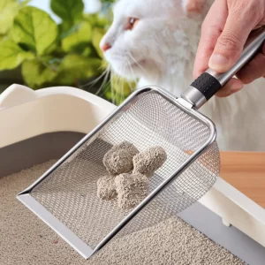 Nerezová lopatka na kočičí toaletu pro snadné čištění | lopatka, pomůcka