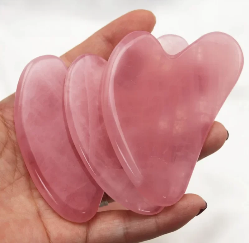Srdcový gua sha masážní kámen | masážní pomůcka 1 ks