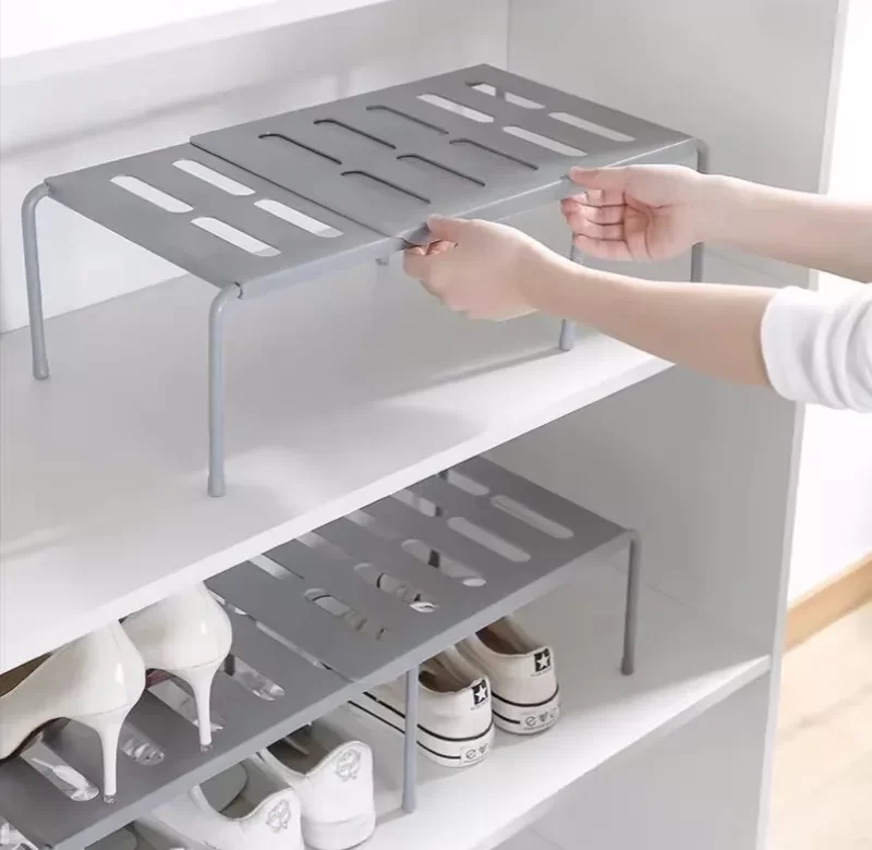 Plastový stojan na boty nastavitelný | botník | úložný regál