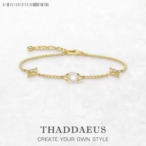 Stříbrný náramek perla hvězdy | šperk