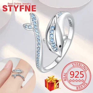 Stříbrný nastavitelný prsten delfín 925 | šperk