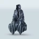 Halloweenská zahradní soška černý mistr | Dekorace