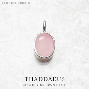 Růžový opálový stříbrný přívěsek | šperk