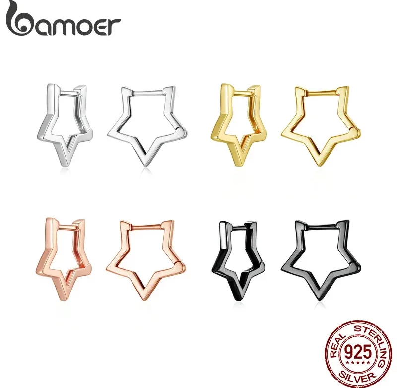 Stříbrné náušnice hvězda dámské | šperk 2 ks