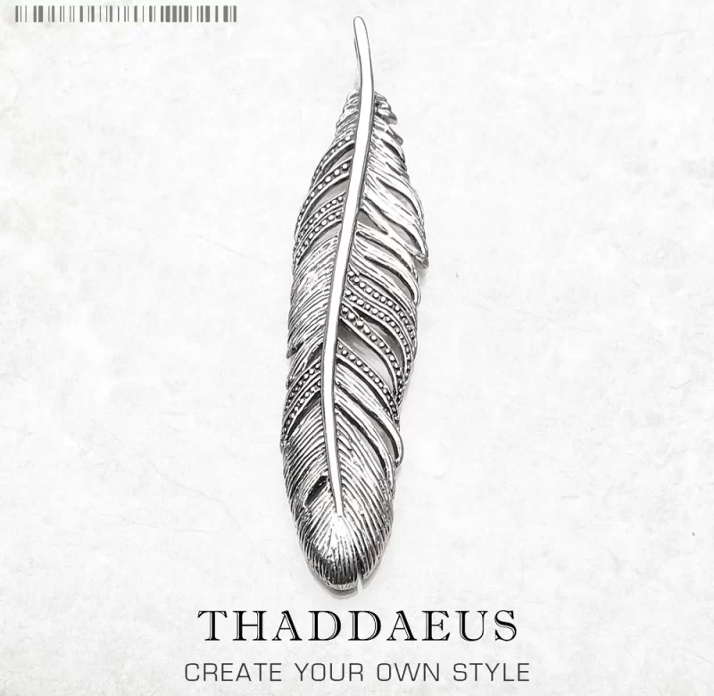 Stříbrný přívěsek černé pírko vintage | šperk