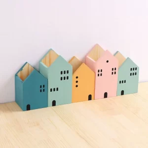 Dřevěný stojan na pera | organizér