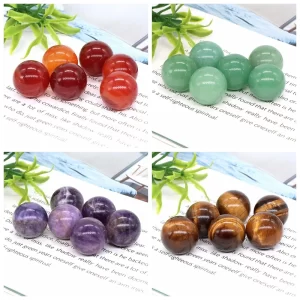 Mini koule z přírodního krystalu | korálky, náhrdelník