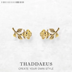 Náušnice růže vintage stříbrné | šperk 2 ks